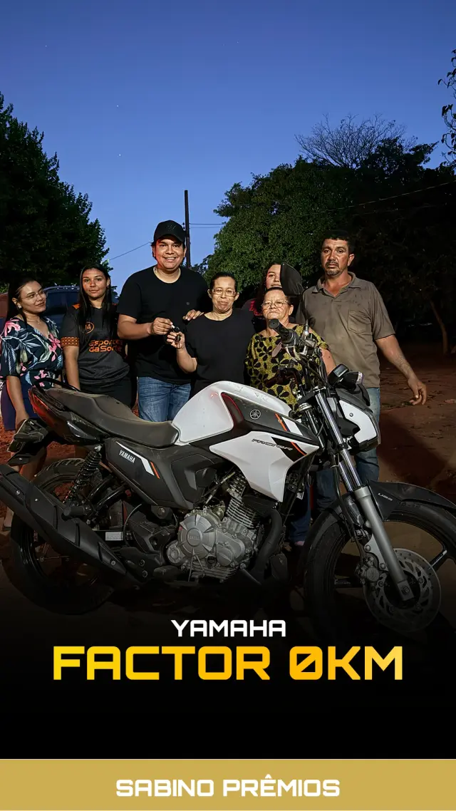 Ganhador Yamaha Factor 0km.