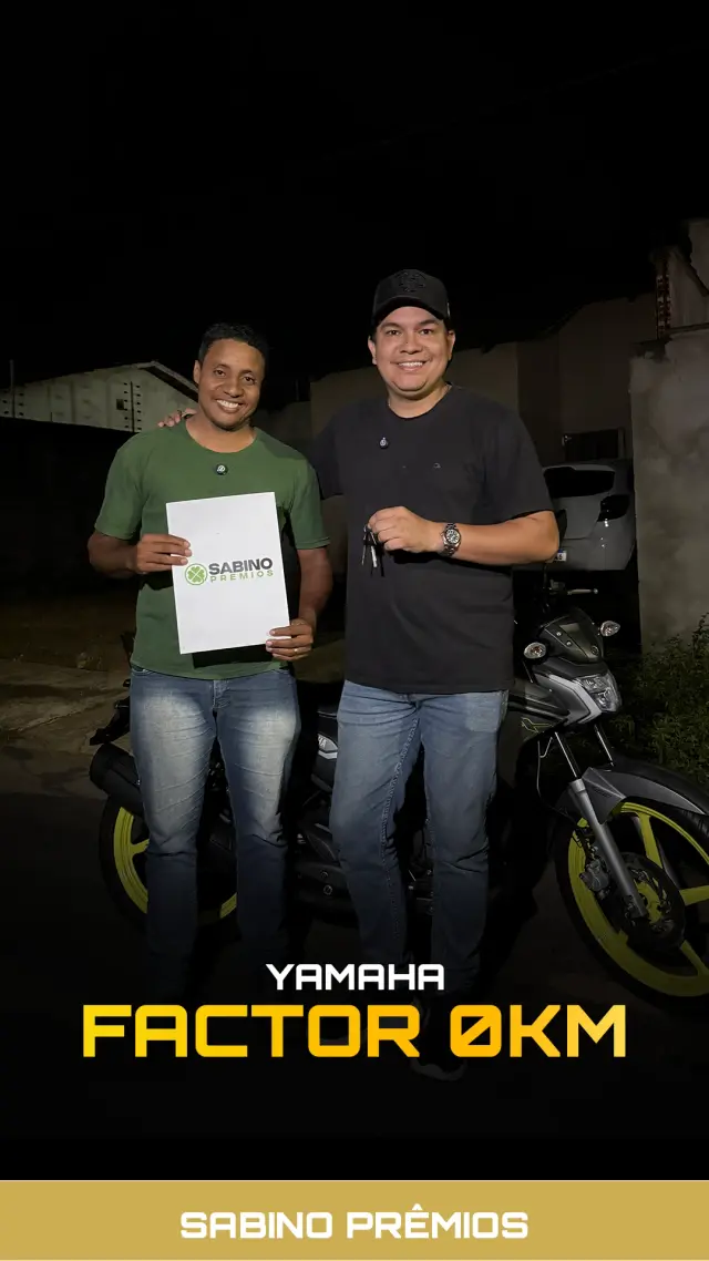 Ganhador Yamaha Factor 0km.